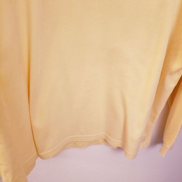 Saks Fifth Avenue Yellow Cotton Blend Relaxed Fit Turtleneck Size M EUC - Picture 4 of 8